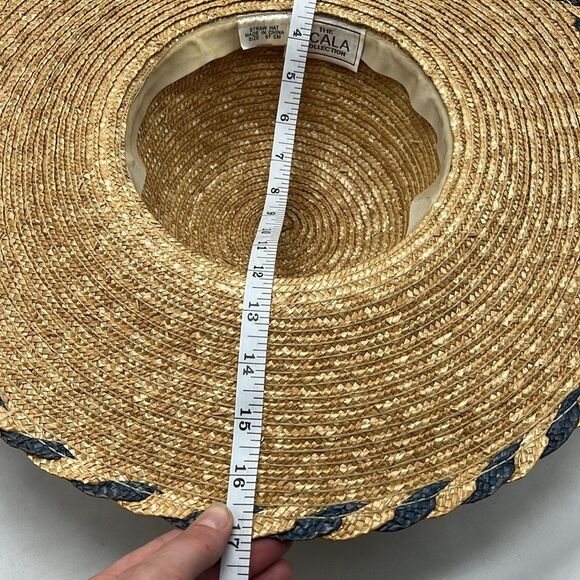 Brown and Black Scala Wide Brim Straw Hat with Bow - Picture 6 of 6